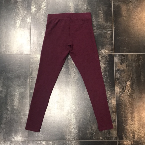 AMERICAN EAGLE OUTFITTERS Burgundy Patterned Leggings Sz. S - Picture 3 of 9
